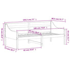 Houten slaapbank van massief grenenhout met multiplex lattenbodem - Bedden & bedframes
