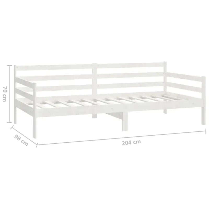 Houten slaapbank van massief grenenhout met zit- en logeergelegenheid - Wit - Bedden & bedframes