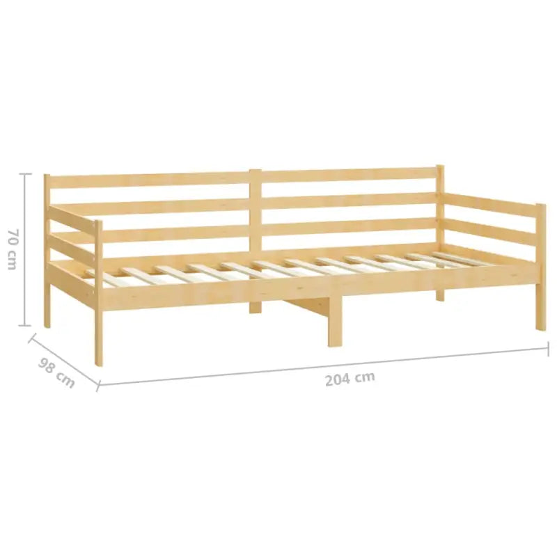 Houten slaapbank van massief grenenhout voor gasten en zitcomfort - Bruin - Bedden & bedframes