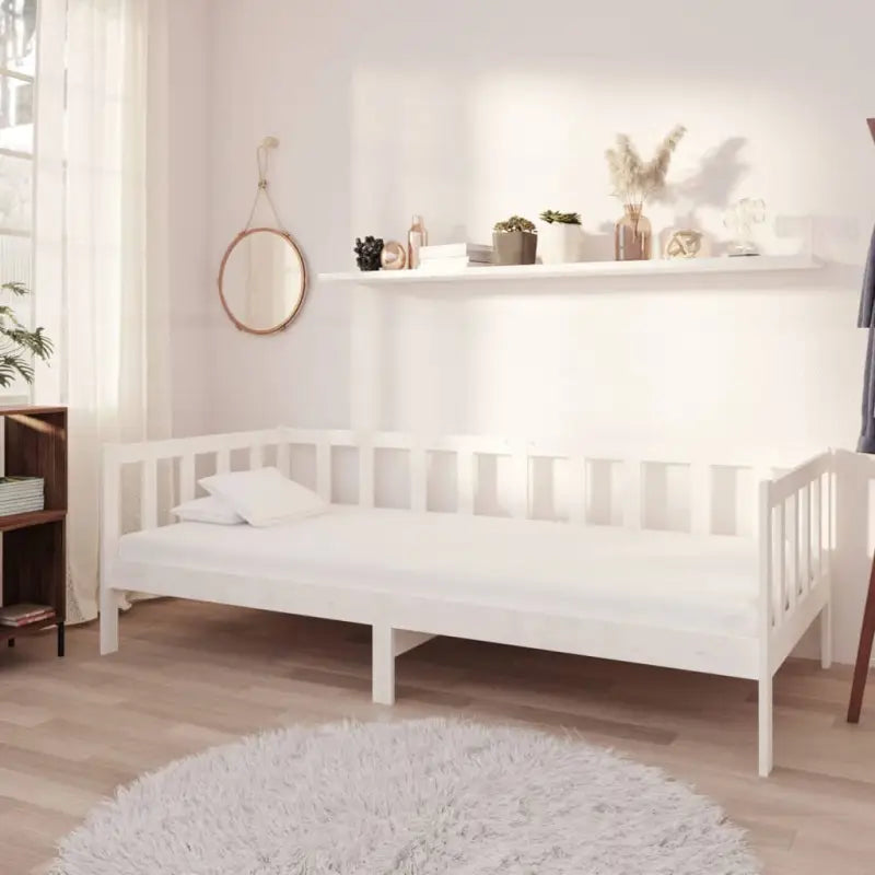 Houten slaapbank van massief grenenhout voor gasten en zitruimte - Wit - Bedden & bedframes