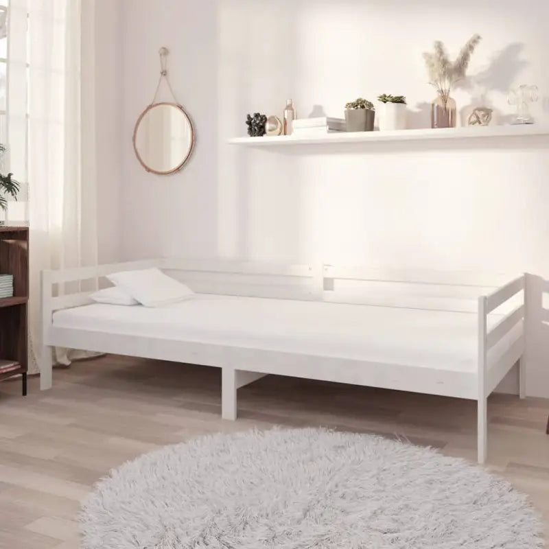 Houten slaapbank van massief grenenhout voor logees en lounge - Wit - Bedden & bedframes