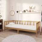 Houten Slaapbank van Massief Grenenhout voor Logees en Zitcomfort - Honingbruin - Bedden & bedframes