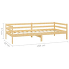 Houten slaapbank van massief grenenhout voor logés en daggebruik - Bruin - Bedden & bedframes