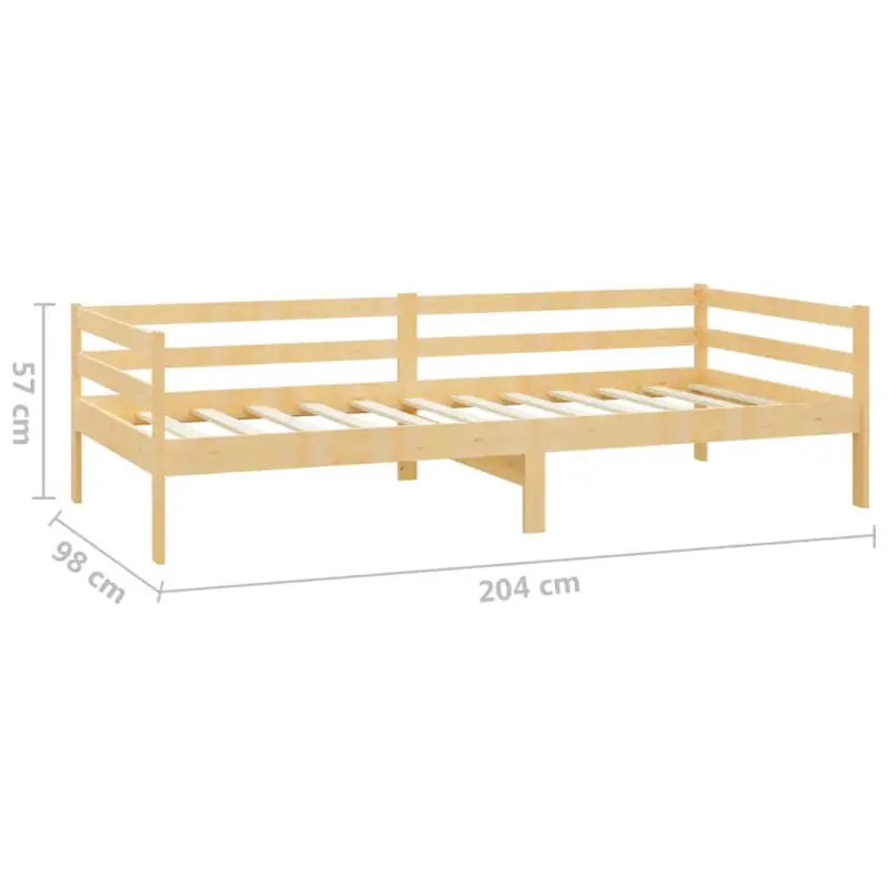 Houten slaapbank van massief grenenhout voor logés en daggebruik - Bruin - Bedden & bedframes
