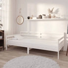 Houten slaapbank van massief grenenhout voor logés en zitcomfort - Wit - Bedden & bedframes