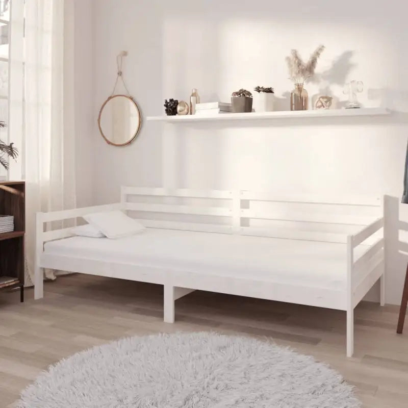 Houten slaapbank van massief grenenhout voor logés en zitcomfort - Wit - Bedden & bedframes