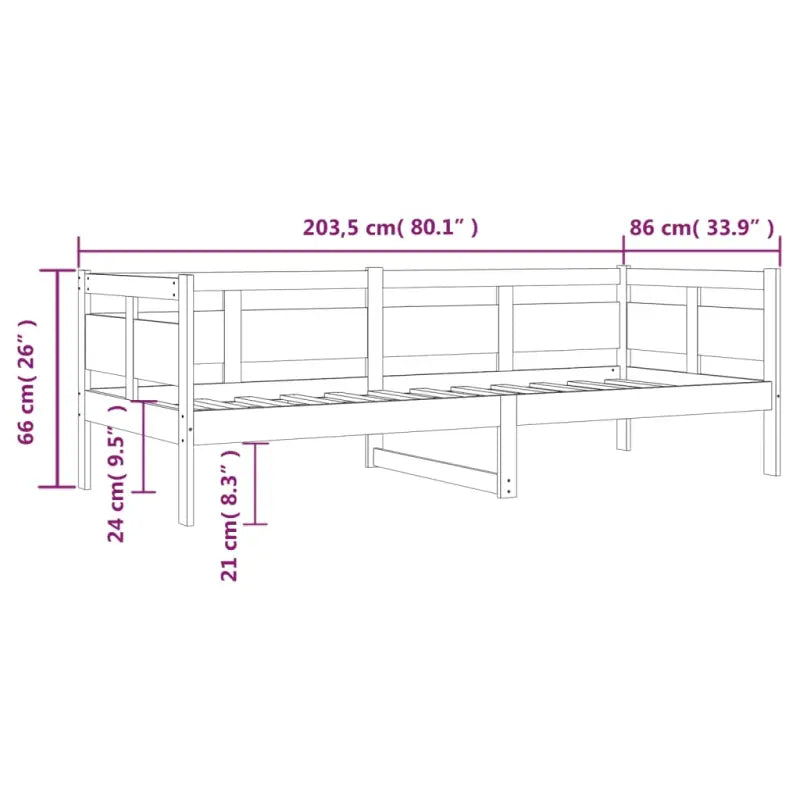 Houten slaapbank van massief grenenhout voor onverwachts gasten slapen - Bedden & bedframes