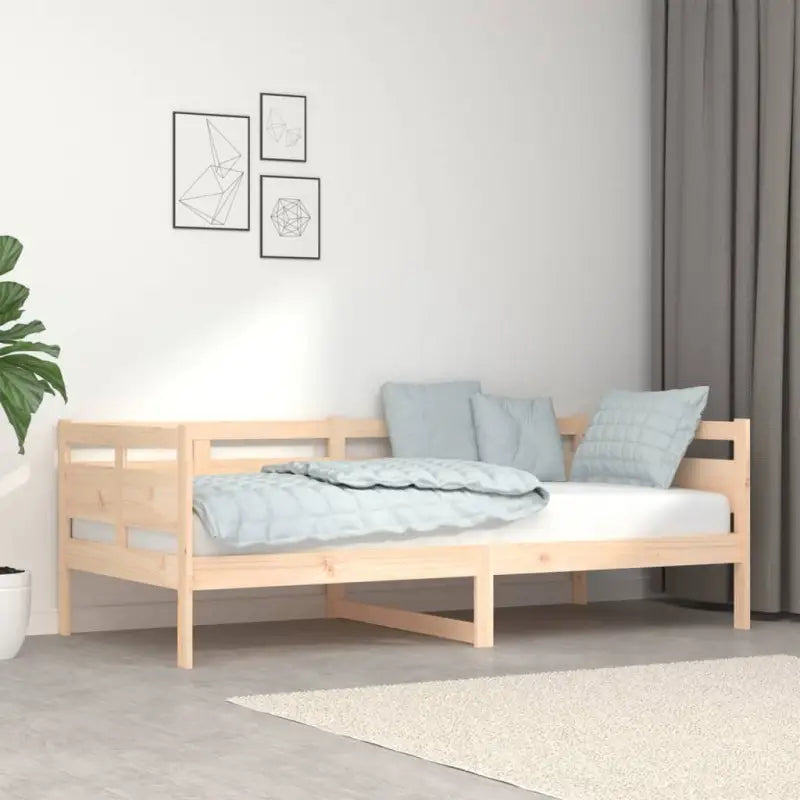 Houten slaapbank van massief grenenhout voor onverwachts gasten slapen - Naturel / 90 x 190 cm - Bedden & bedframes