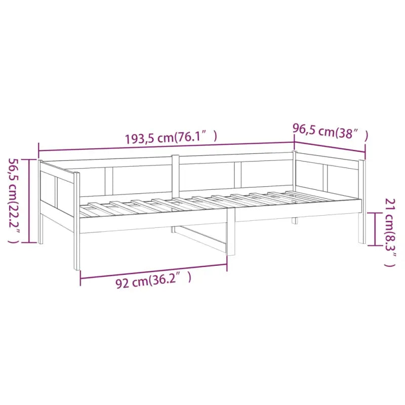 Houten slaapbank van massief Grenenhout voor overdag sofa en nachtrust - Bedden & bedframes