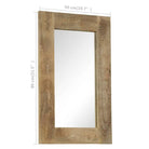 Houten spiegel met massief mangohouten frame en vintage charme - Spiegels