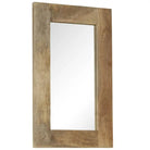 Houten spiegel met massief mangohouten frame en vintage charme - Spiegels