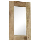 Houten spiegel met massief mangohouten frame en vintage charme - Spiegels