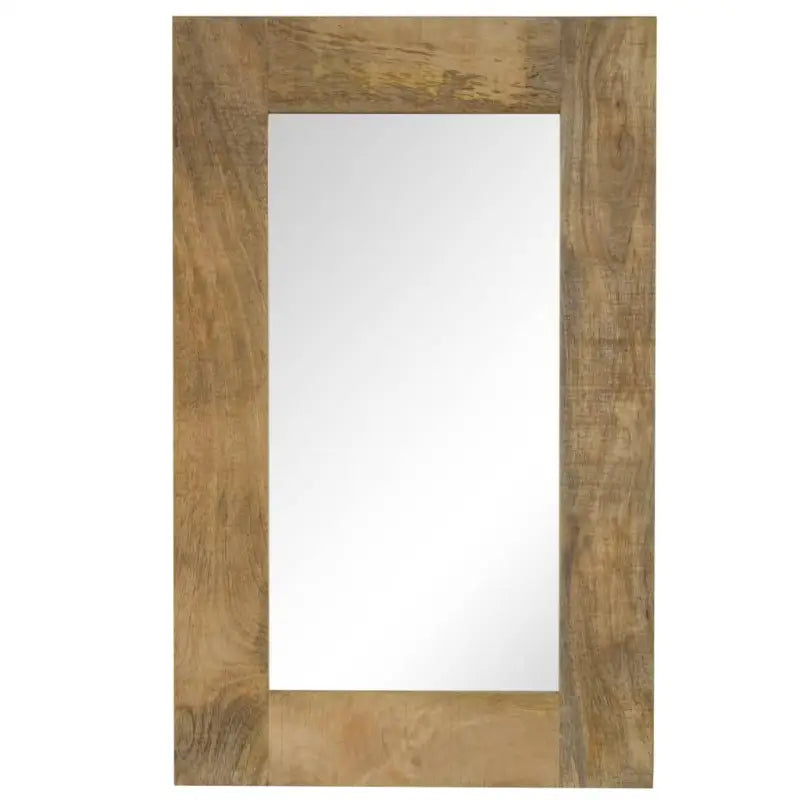 Houten spiegel met massief mangohouten frame en vintage charme - Spiegels
