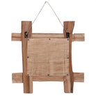 Houten spiegel van gerecycled teakhout met verschillende houtsoorten - Spiegels