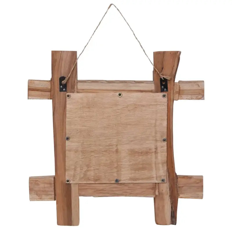 Houten spiegel van gerecycled teakhout met verschillende houtsoorten - Spiegels