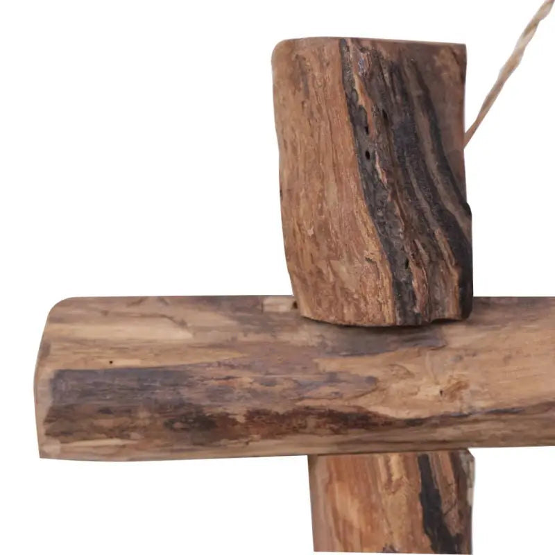 Houten spiegel van gerecycled teakhout met verschillende houtsoorten - Spiegels