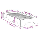 Houten stapelbaar bedframe van massief grenenhout voor twee bedden - Bedden & bedframes
