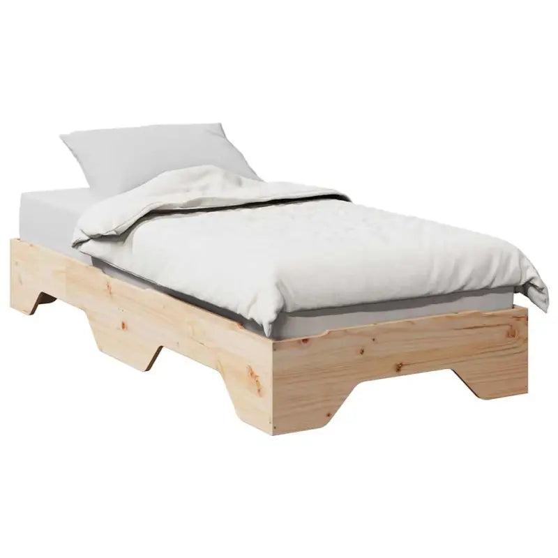 Houten stapelbaar bedframe van massief grenenhout voor twee bedden - Naturel / 75 x 190 cm - Bedden & bedframes
