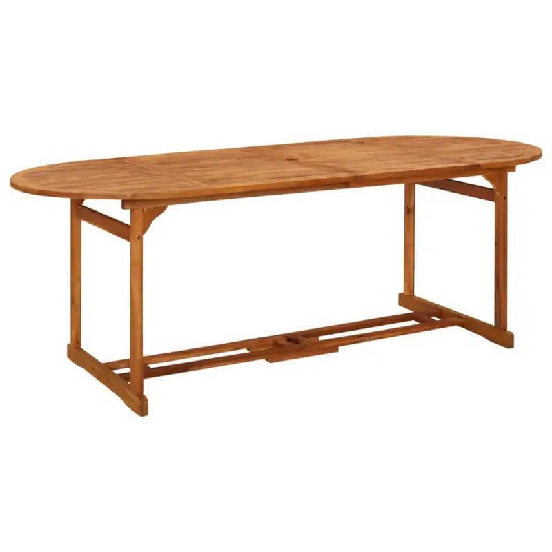 Houten Tafel van Massief Acaciahout voor Buiten Tuin Terras of Patio - 220 x 90 x 75 cm / 1 - Tuintafels