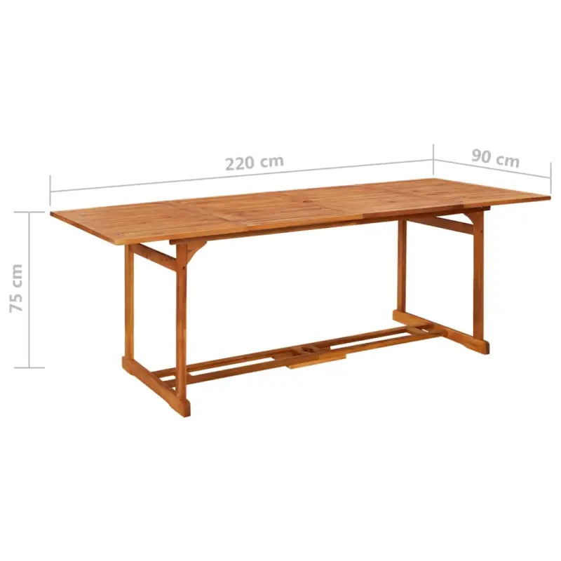 Houten Tafel van Massief Acaciahout voor Tuin en Terras - Tuintafels