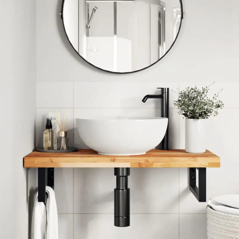 Houten tafelblad van massief acaciahout voor een frisse look - Olie-afwerking / 100 x 40 x 4 cm / 1 - Tafelbladen