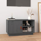 Houten televisiemeubel van massief grenenhout voor je woonruimte - Grijs / 1 - Tv-meubels