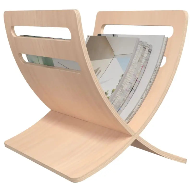 Houten Tijdschriftenrek voor Organisatie in Woonkamer en Eetkamer - Tijdschriftenrekken