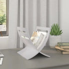 Houten Tijdschriftenrek voor Organisatie in Woonkamer en Eetkamer - Wit / 1 - Tijdschriftenrekken