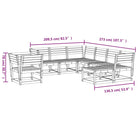 Houten tuin loungeset van massief grenenhout met wasbruin afwerkingen - Tuinsets