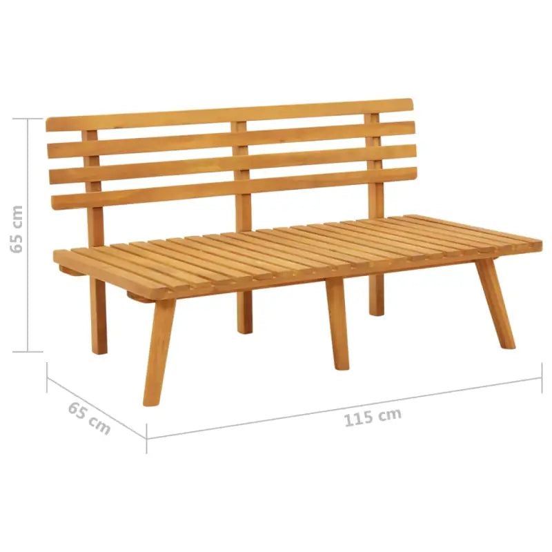 Houten tuinbank met kussens van massief acaciahout voor buitengebruik - Modulaire tuinbanken