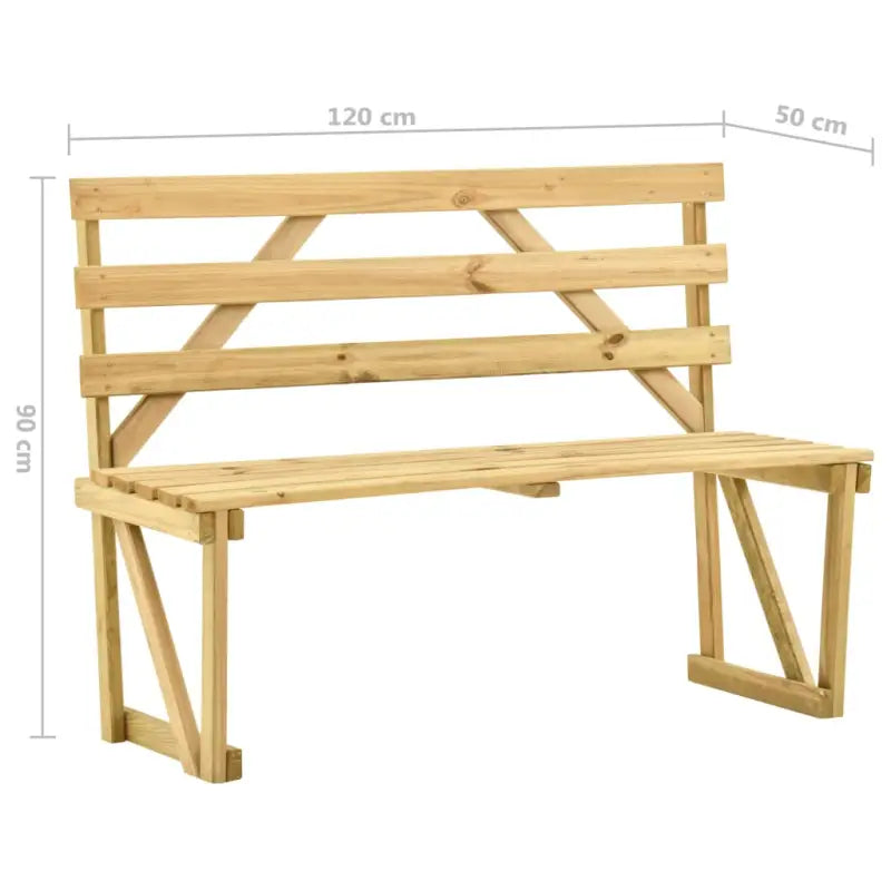 Houten tuinbank met ruim zitgedeelte voor buitengebruik - 120 cm / 1 - Tuinbanken