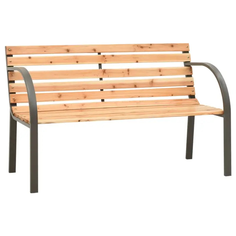 Houten tuinbank van Chinees Vurenhout met stalen frame - Bruin / 1 - Tuinbanken