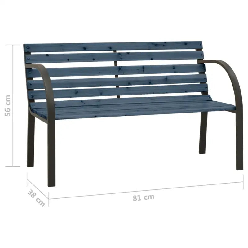 Houten tuinbank van Chinees Vurenhout met stalen frame - Tuinbanken