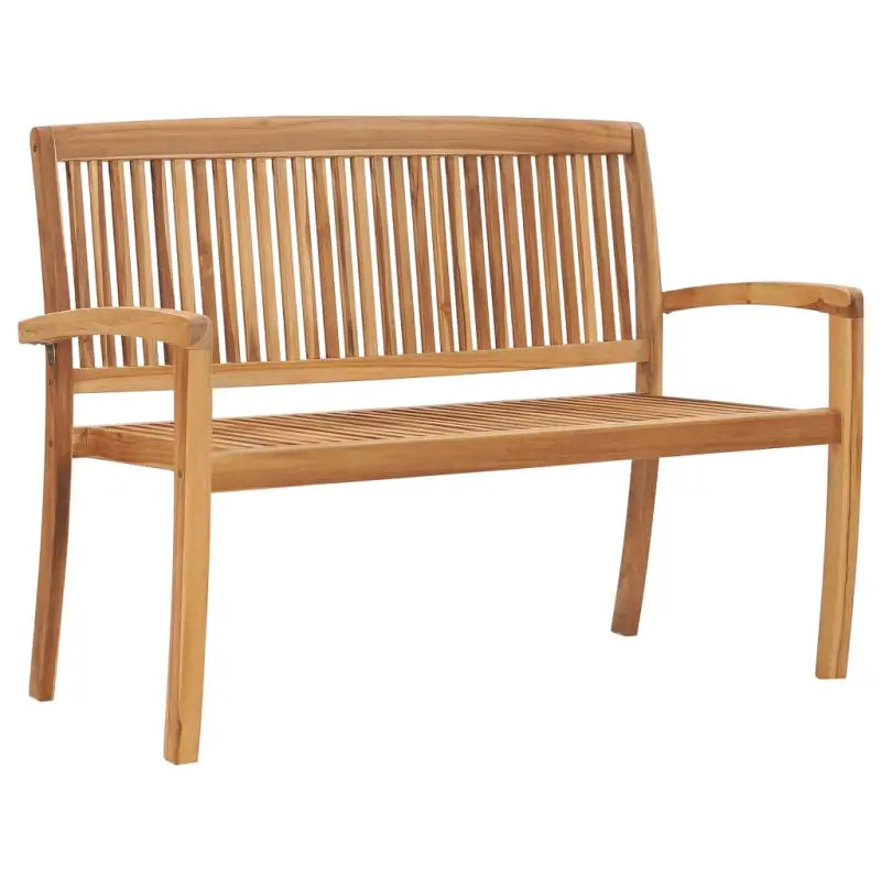 Houten tuinbank van fijn geschuurd hard teakhout voor buitengebruik - 128.5 cm / 1 - Tuinbanken