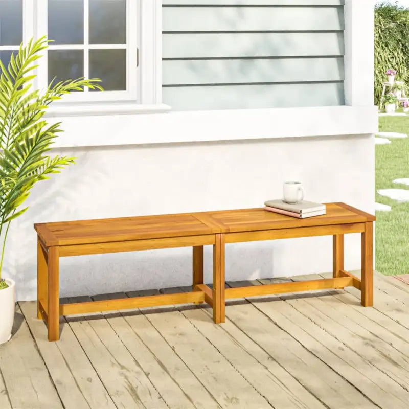 Houten tuinbank van massief acaciahout voor buitenruimte - 1 / 150 cm - Tuinbanken