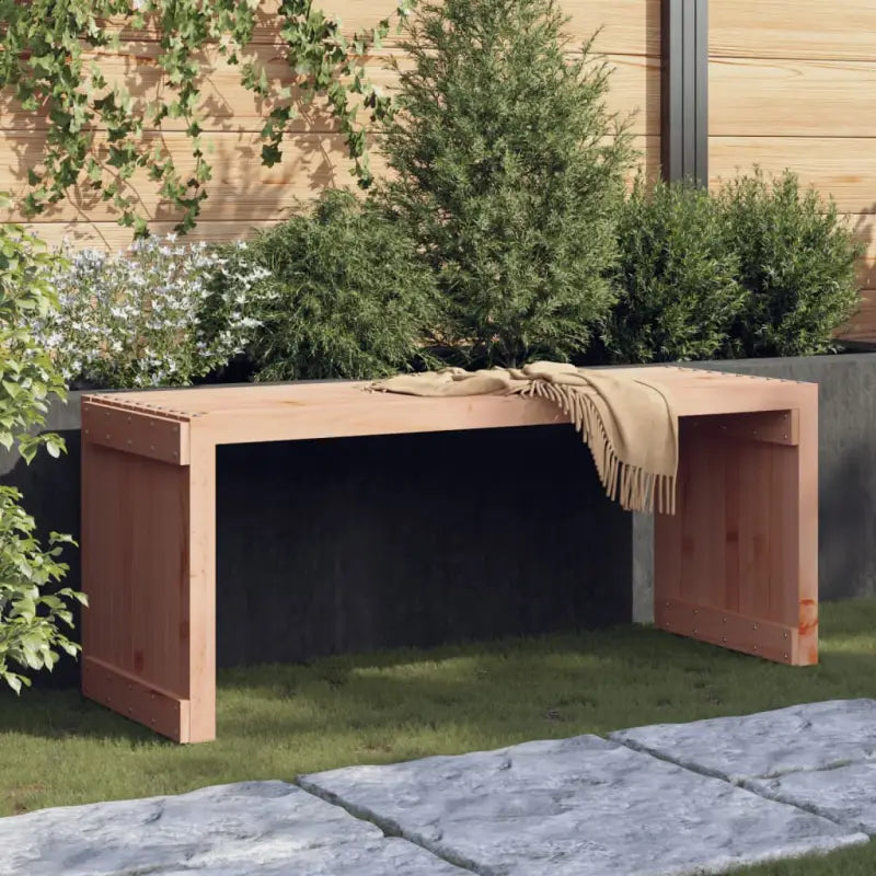 Houten tuinbank van massief grenenhout met verlengbaar ontwerp - Natuurlijk douglashout / 1 - Tuinbanken
