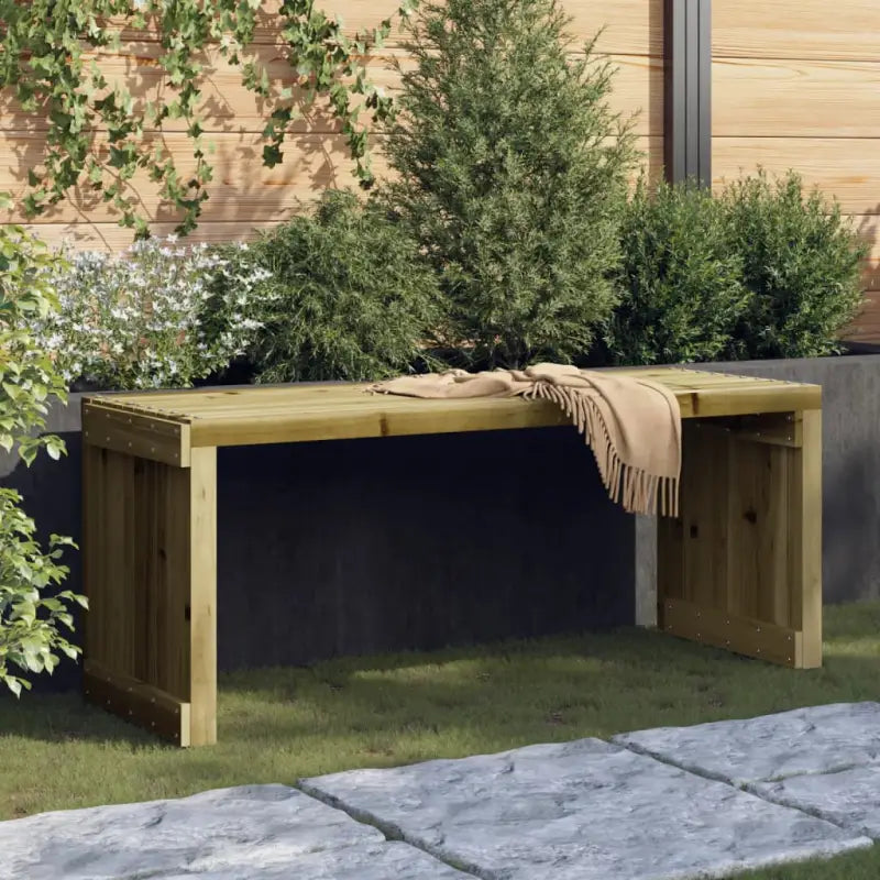 Houten tuinbank van massief grenenhout met verlengbaar ontwerp - Naturel geïmpregneerd / 1 - Tuinbanken