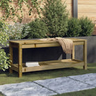 Houten tuinbank van massief grenenhout voor buitengebruik - Naturel geïmpregneerd / 108 x 35 x 45 cm / 1 - Tuinbanken