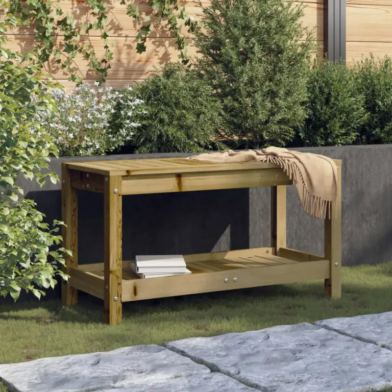 Houten tuinbank van massief grenenhout voor buitengebruik - Naturel geïmpregneerd / 82.5 x 35 x 45 cm / 1 - Tuinbanken