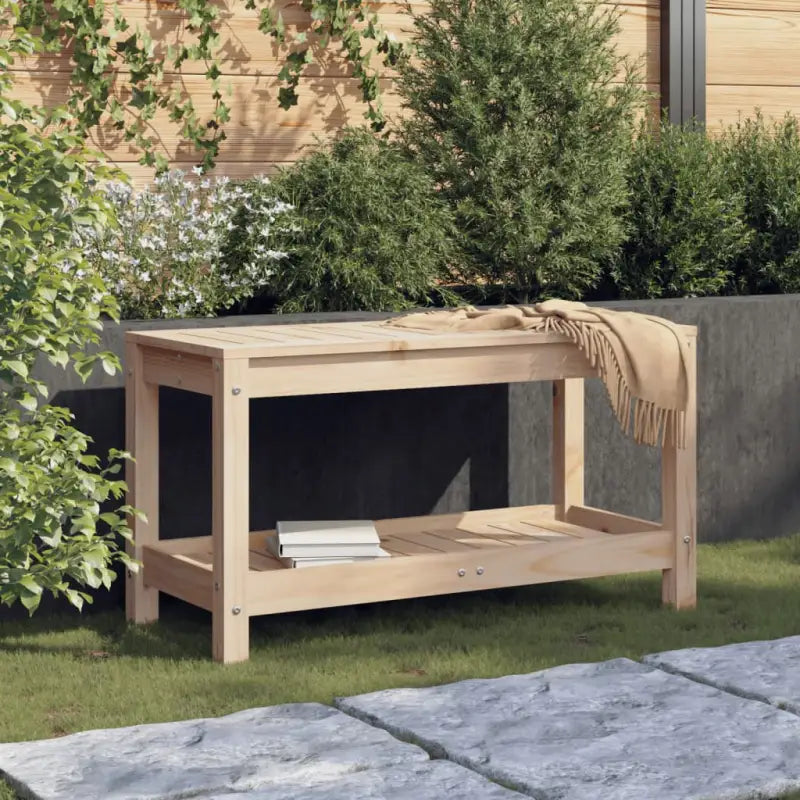 Houten tuinbank van massief grenenhout voor buitengebruik - Natuurlijk grenenhout / 82.5 x 35 x 45 cm / 1 - Tuinbanken