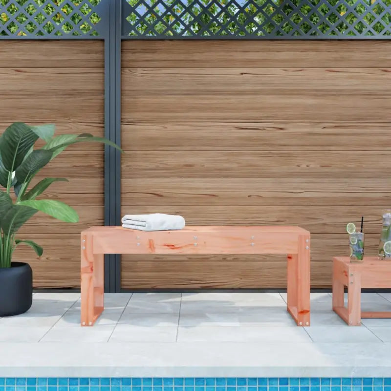 Houten tuinbank van massief grenenhout voor buitengebruik - Natuurlijk douglashout / 110 x 38 x 45 cm / 1 - Tuinbanken