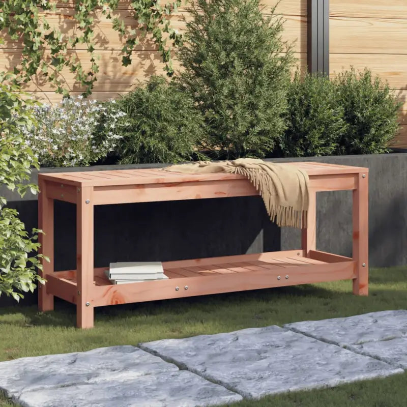 Houten tuinbank van massief grenenhout voor buitengebruik - Natuurlijk douglashout / 108 x 35 x 45 cm / 1 - Tuinbanken