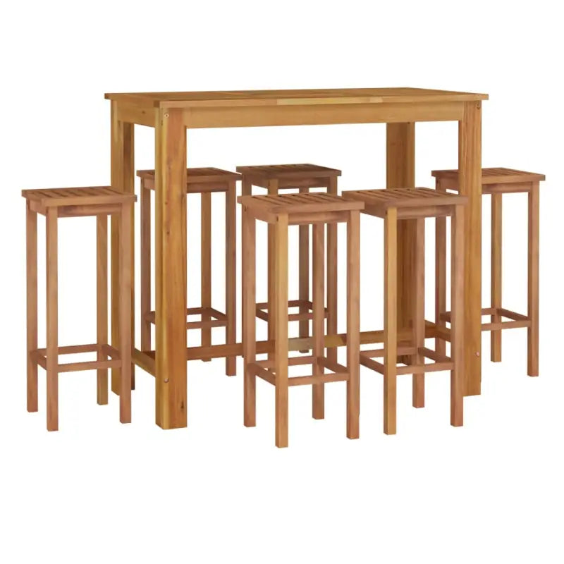 Houten tuinbarset met massief acaciahout en stevig tafelblad - Tuinsets