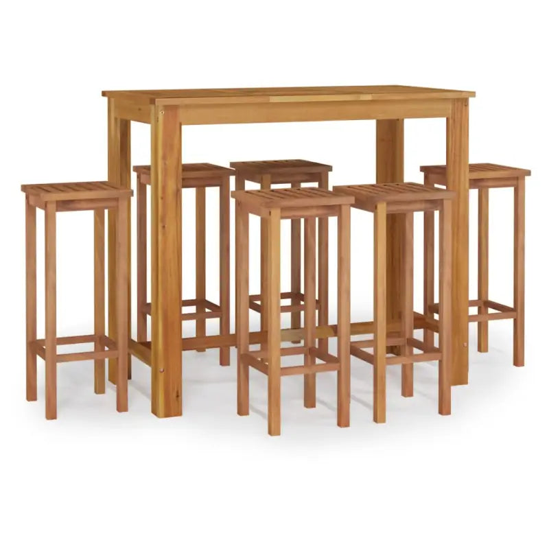 Houten tuinbarset met massief acaciahout en stevig tafelblad - Tuinsets