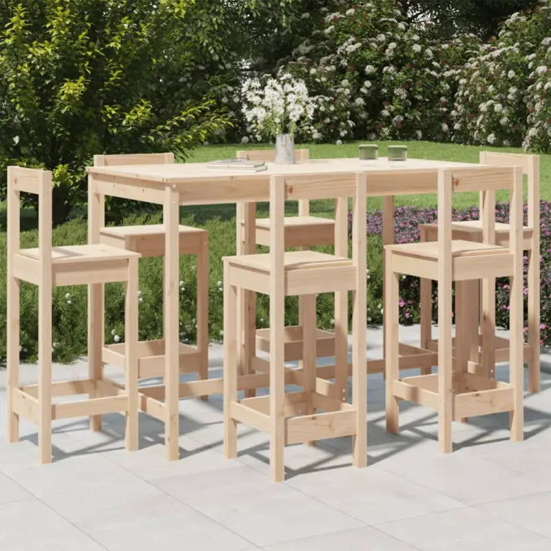 Houten tuinbarset van massief grenenhout voor gezellige buitenbijeenkomsten - Tuinsets