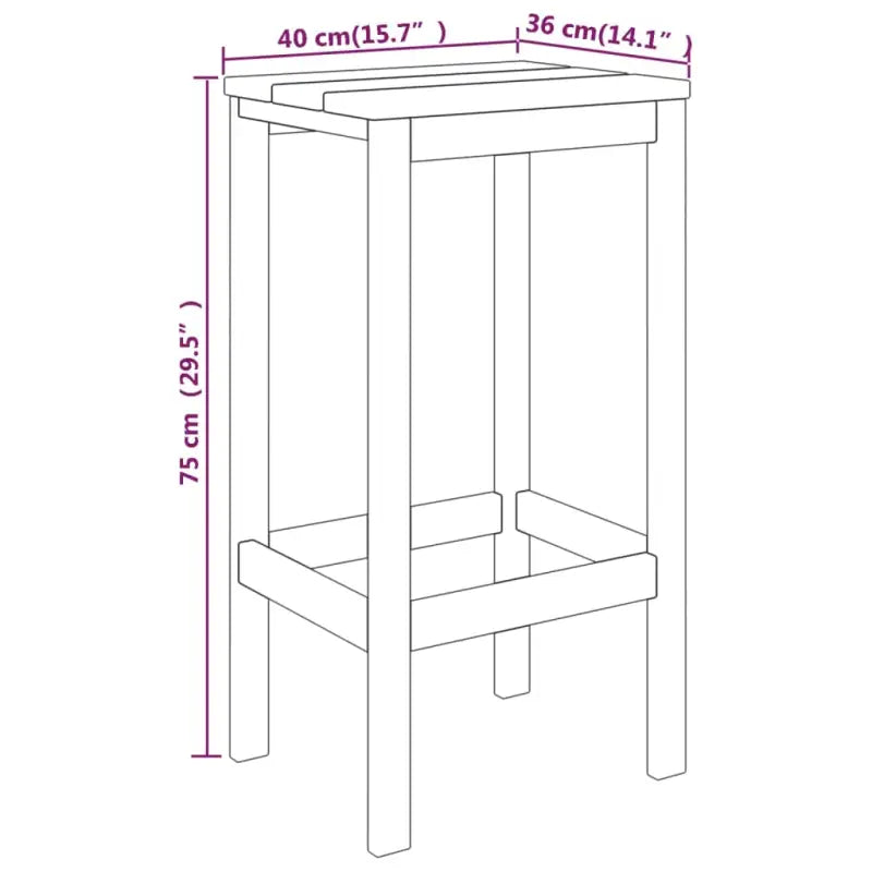 Houten Tuinbarset voor Gezelligheid en Ontspanning - 60 x 60 x 110 cm (tafel) - Tuinsets