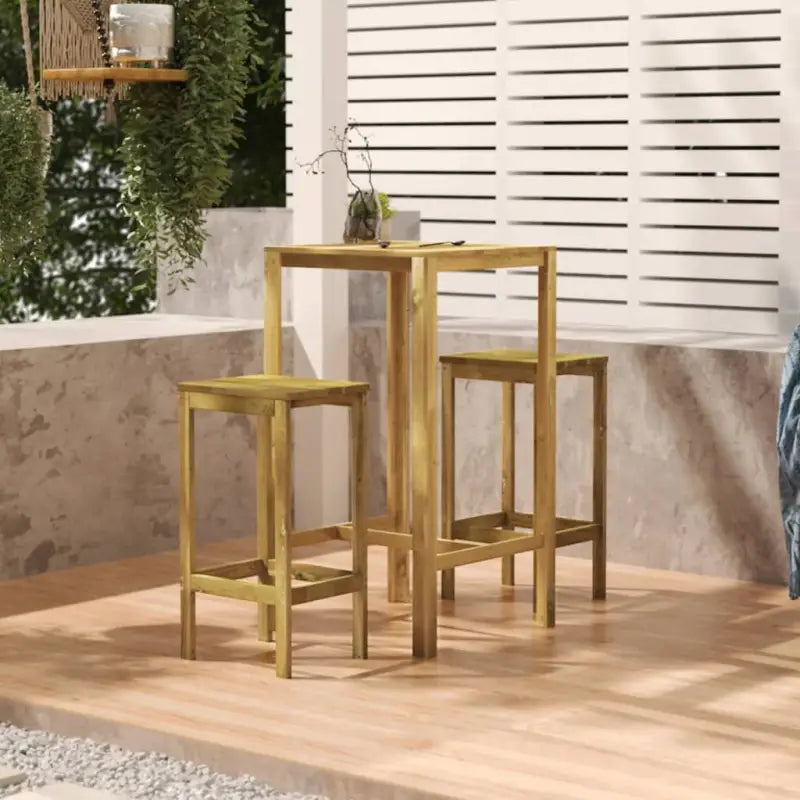 Houten Tuinbarset voor Gezelligheid en Ontspanning - 60 x 60 x 110 cm (tafel) - Tuinsets