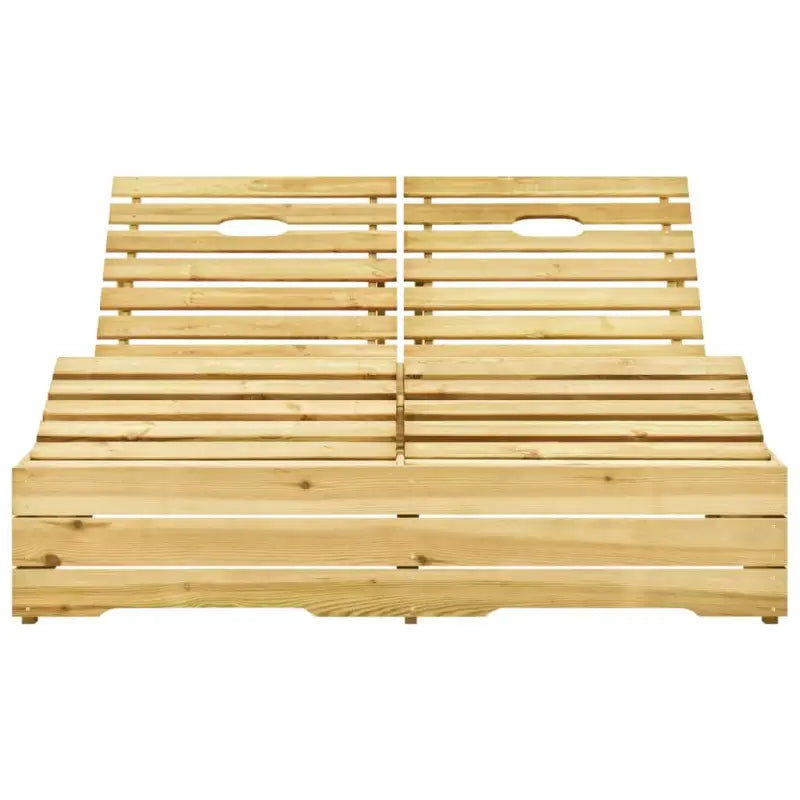 Houten tuinbed met kussens voor rustieke buitenstijl - Ligstoelen