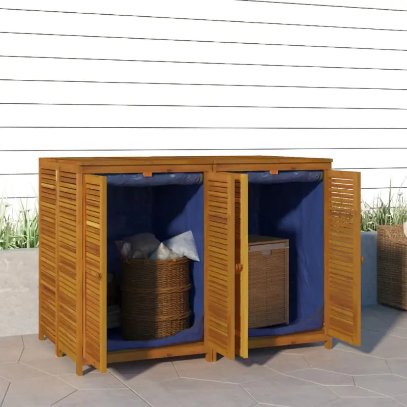 Houten tuinbox voor buiten van massief acaciahout - 140 x 87 x 104 cm - Opbergboxen voor buiten