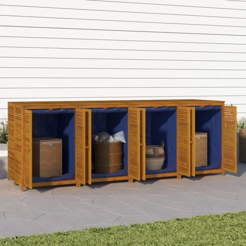 Houten tuinbox voor buiten van massief acaciahout - Opbergboxen voor buiten